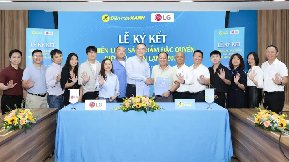 Điện Máy Xanh chính thức trở thành đối tác chiến lược của LG tại Việt Nam.