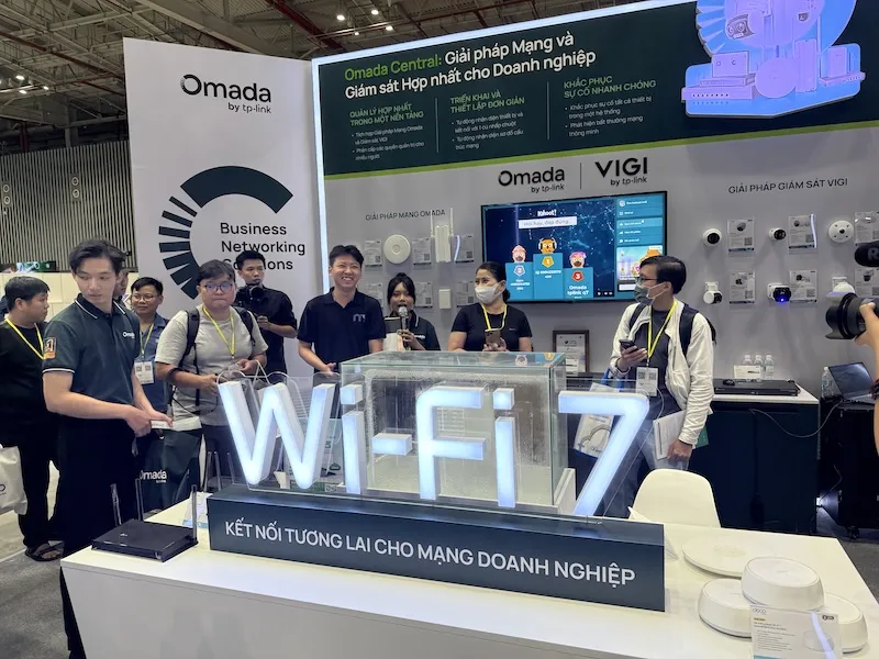 Gian hàng TP-Link tại tại Triển lãm Quốc tế Vietnam ICTComm 2025