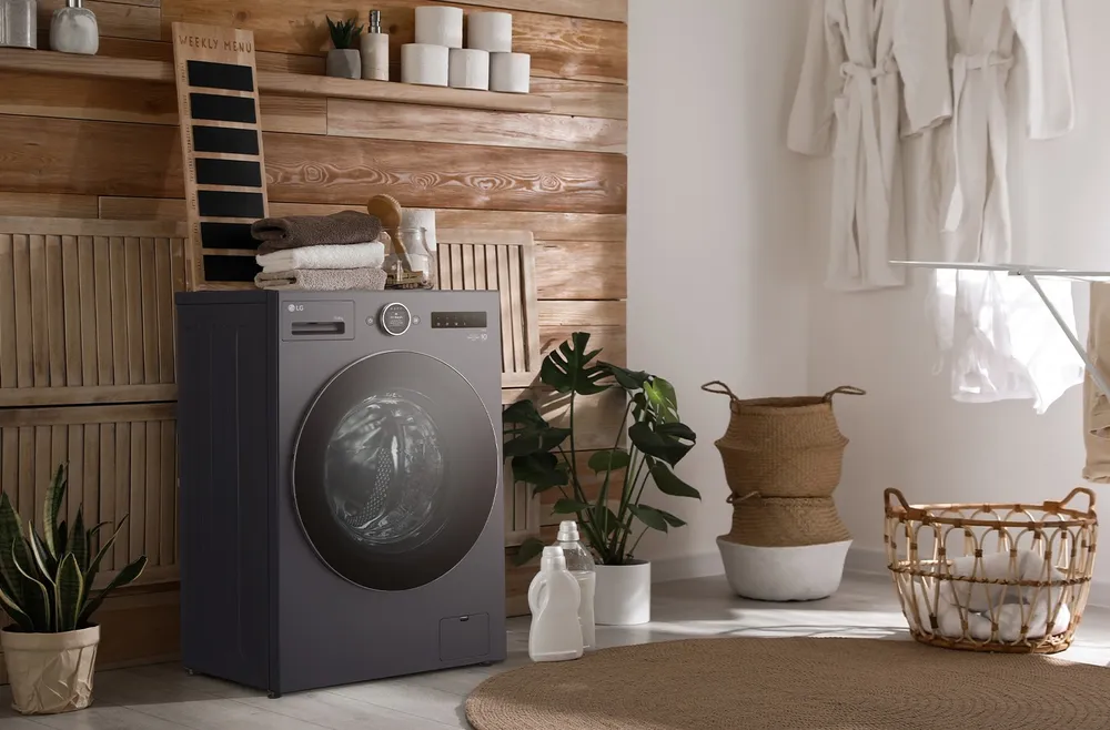 Máy giặt sấy lồng ngang LG AI DD 2.0 Inverter sở hữu thiết kế phẳng tối giản và hiện đại.