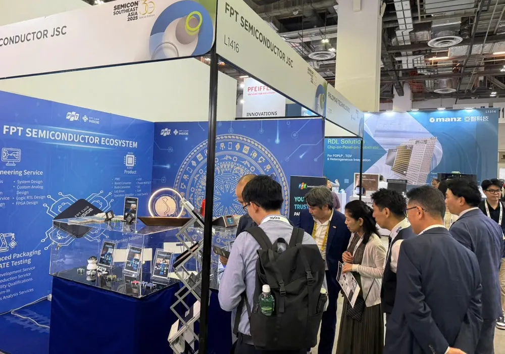 Gian hàng của đơn vị phụ trách mảng thiết kế vi mạch chip bán dẫn của Tập đoàn FPT.