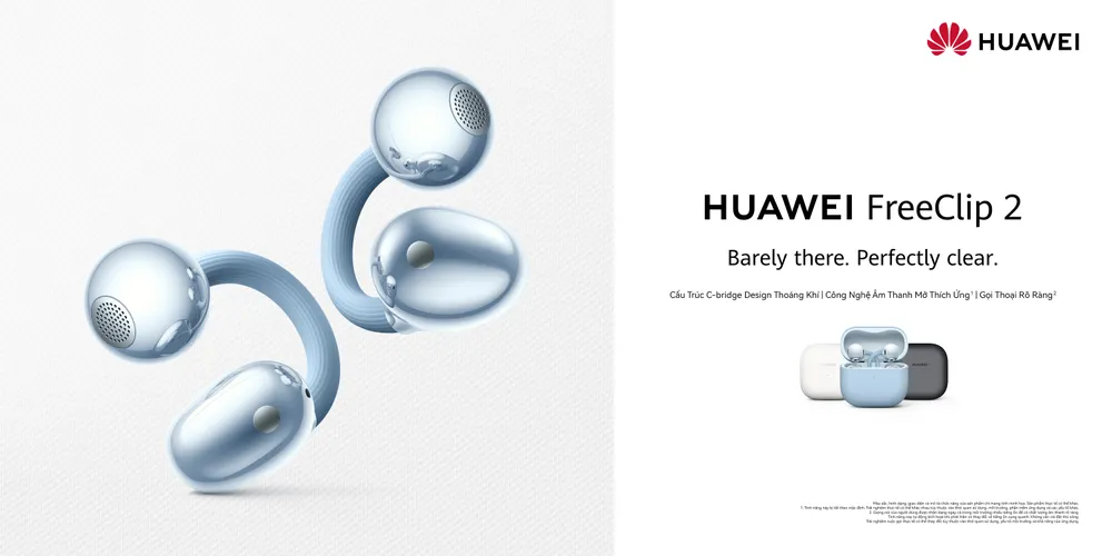 1. HUAWEI FreeClip 2 sẽ chính thức được mở bán từ ngày 23 tháng 01 năm 2026 với giá niêm yết 4.490.000 đồng.jpg