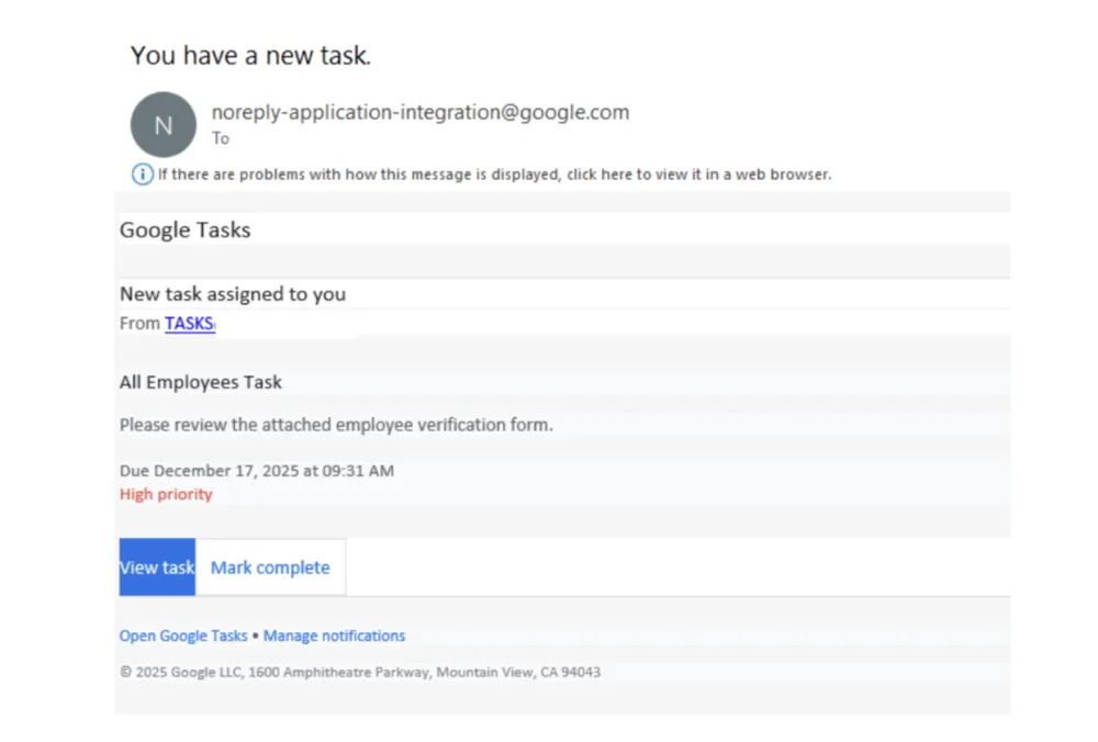 Thông báo giả mạo được gửi thông qua Google Tasks Ảnh màn hình 2026-03-06 lúc 15.52.14.png