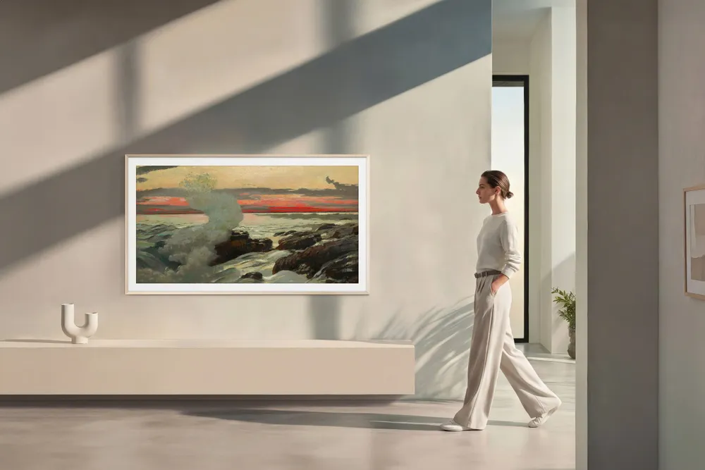 TV The Frame của Samsung mang phong cách vượt trội khi đặt trong nhà